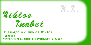 miklos knabel business card