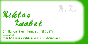 miklos knabel business card